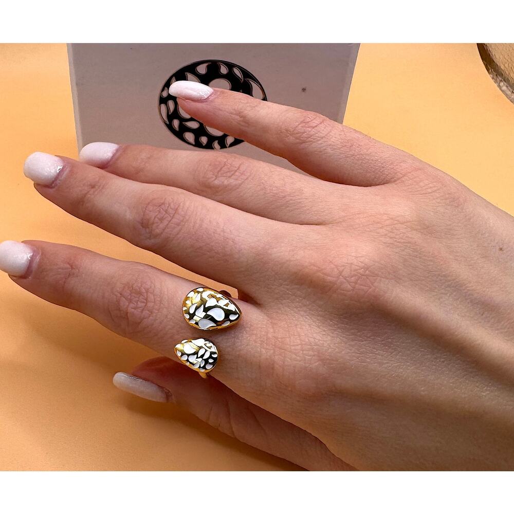 Bulati Azerbaijan Gold-Tone Fashion Ring | New & Authentic